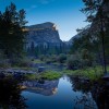 Mirror Lake has reflections of Half Dome And Mt. Watkins