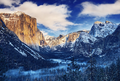 Yosemite Winter Morning Sunrise Tunnel View